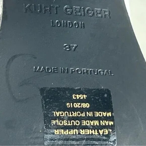 Kurt Geiger London made in Portugal White Leather Croc Embossed Ankle Booties 7 - Picture 11 of 11